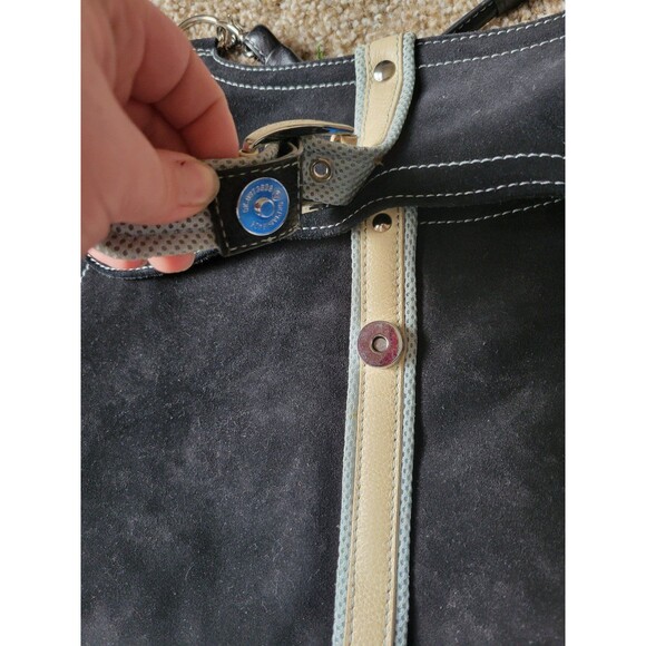 Vintage Cole Haan Black Suede and leather Backpack - Picture 3 of 12